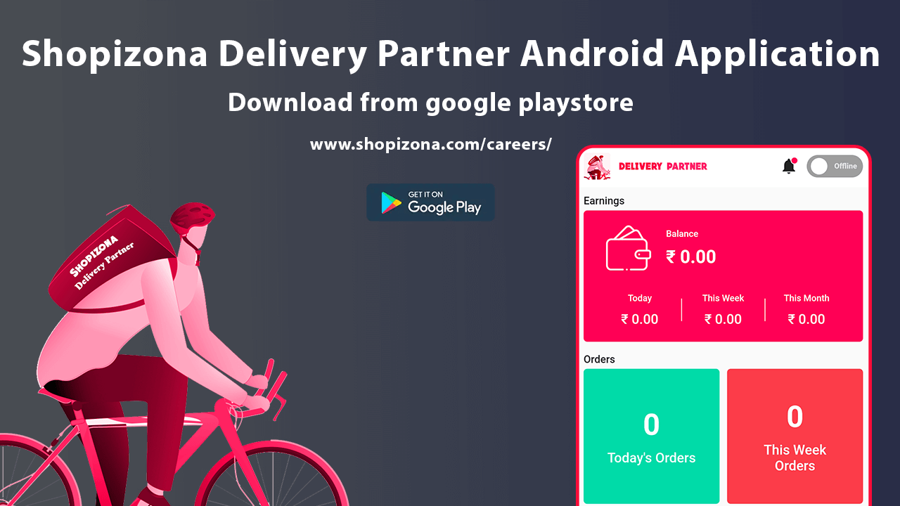 Download Shopizona Delivery Partner Android Application